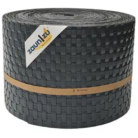 zaunzu® Sichtschutzstreifen Rattan 26 m Anthrazit