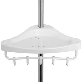 DEUBA Deuba® Teleskop Duschablage ohne Bohren 4 Ablagen 92-306 cm höhenverstellbar Edelstahl silber Duschregal Teleskopregal Bad Regal Eckregal Duschkorb