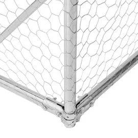 vidaXL Hühnerstall mit Dach 250 x 200 x 225 cm silber
