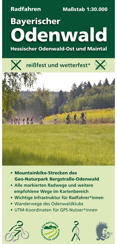 Radfahren, Bayerischer Odenwald / Hessischer Odenwald-Ost Und Maintal, M. 1 Buch - Michael Messer, Karte (im Sinne von Landkarte)