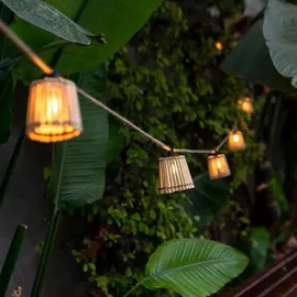 Newgarden LED Lichterkette Jute 8 m Weiß