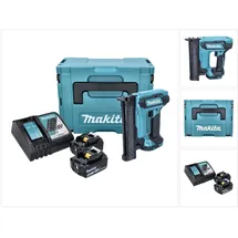 Makita DFN 350 RMJ Akku Stauchkopfnagler 18 V 15 - 35 mm mit 2 x 4,0 Ah Akkus + Ladegerät + Makpac