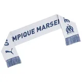 Puma Erwachsene Olympique de Marseille ftblESSENTIALS Schal OneSize, White Ocean Tropic Blue - Einheitsgröße