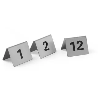 HENDI Tischnummern, Nummer 1-12, 50x35x(H)40mm,