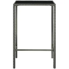 vidaXL Polyrattan Garten-Essgruppe 3-tlg. grau inkl. Kissen 3064829