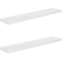vidaXL Wandregal 120 x 23,5 x 3,8 cm Hochglanz Weiß