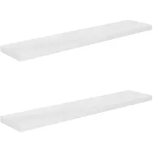 vidaXL Wandregal 120 x 23,5 x 3,8 cm Hochglanz Weiß