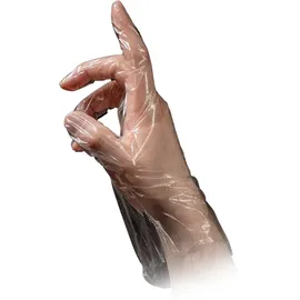 AMPri Med Comfort transparent L Dispenser Polyethylen Lebensmittelhandschuhe gehämmert