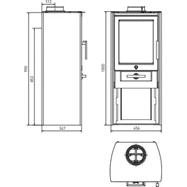 Varde Ovne ALS Kaminofen Stahl Schwarz