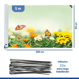 Maximex Balkonverkleidung 500 x 85 cm mehrfarbig Kunststoff