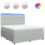 vidaXL Boxspringbett 180 x 200 cm Hellgrau