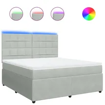 vidaXL Boxspringbett 180 x 200 cm Hellgrau