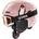 set leichte stylische Kombination aus dem viti Skihelm und Brille pink penguin