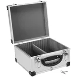 anndora DJ CD Koffer für 40 Standard CD Cases - 29,5 x 29 x 18,5 cm | silber