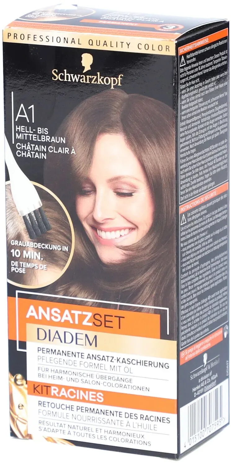 Schwarzkopf Ansatzset hell-mittelbraun A1