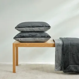 s.Oliver Kissenbezug Doublesoft 50 x 50 cm Grau