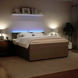 vidaXL Boxspringbett 180 x 200 cm Hellgrau