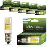 Lumiled Lampen E14 T25 6er Set 5W (ersetzt 40W) 6500K Kaltweiß 470lm 320° 230V Kühlschranklampe Kühlschrank Backofen Haube