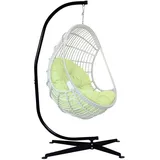 GOPLUS Hängesessel Gestell Metall, 210cm Hängestuhlgestell Outdoor bis 150kg, C Form mit Sockel für Hängesitz Hängestuhl, Hängemattengestell Hängesitzständer für Garten Terrasse Balkon