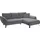 exxpo - sofa fashion Ecksofa EXXPO - SOFA FASHION "Bellini, Materialmix oder komplett Struktur, Breite 268cm, bequem", anthrazit, B:260cm H:92cm T:187cm, Sofas, Ecksofa, bequem und modern, Chenille-Struktur Bezug, L-Form