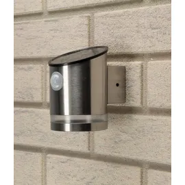 ChiliTec Solarleuchte Edelstahl 12,8 cm inkl. PIR Bewegungsmelder weiß
