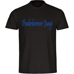 multifanshop Kinder T-Shirt - Paderborn - Paderborner Jung - Druck blau - Kind