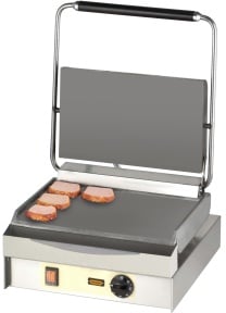 Neumärker Manufaktur Kontaktgrill Chopper-Grill eco, Zuverlässiger Grill mit massiven Graugussplatten, oben + unten glatt