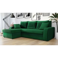MIRJAN24 Ecksofa Kris Lux, mit Schlaffunktion und zwei Bettkasten, L-Form mit Kissen-Set, L: 238 cm grün