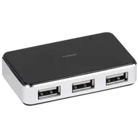 Vivanco USB 2.0 HUB (4-Port aktiv, Metallgehäuse, inkl. Netzteil)