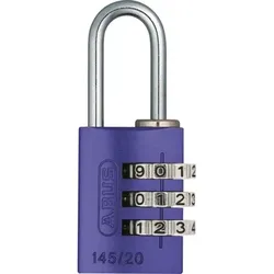AV-Zahlen-Vorhangschloss 145/20, Aluminium massiv, lila