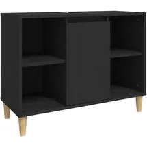 vidaXL Waschbeckenunterschrank 80 x 60 x 33 cm Schwarz