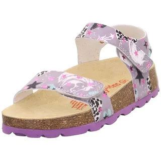 superfit Fussbettpantoffel Lila/Mehrfarbig 34