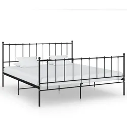 Bett Schwarz Metall 200x200 cm