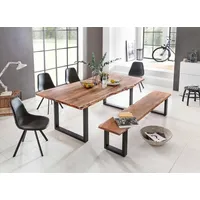 Home Affaire Esstisch »Manhattan« mit echter Baumkante, beige