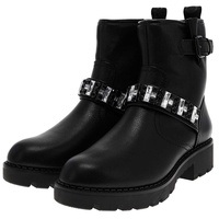 Buffalo WAVE BIKER BOOT Schwarz Stiefelette Vegane Damen Stiefel schwarz 38 EU