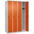 Californian Products CP Spind »Classic PLUS Korpus lichtgrau« 4x1 Fächer orange, 120x185x50 cm