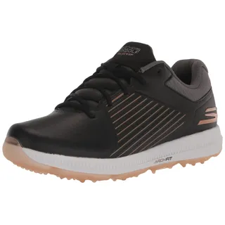 SKECHERS Damen Go Golf Elite 5 Arch Fit Wasserdichter Golfschuh Sneaker, Schwarz/Rotgold, 39 EU - 39 EU
