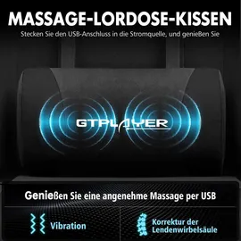 GTPLAYER Gaming Stuhl Stoff Schwarz