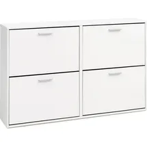 FineBuy Schuhkipper 120 x 81 x 24 cm geschlossen / weiß