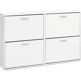 FineBuy Schuhkipper 120 x 81 x 24 cm geschlossen / weiß