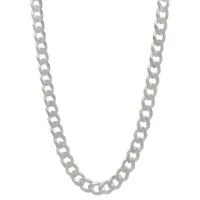 HOPLO Panzerkette Silberkette Panzerkette Halskette Breite 4,2 mm Länge 60 cm 925 Silber, Made in Germany silberfarben 60 cm Unisex