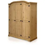 Kleiderschrank Massivholzschrank 3-trg Schrank B151.5 TURANO Kiefer Mexiko-Stil