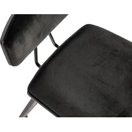 Woood "SENNS", schwarz (schwarz, schwarz, schwarz), B:41cm H:94cm T:50cm, Stoff, Stühle, Esszimmerstuhl, 2Stk