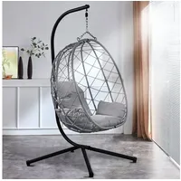 RAMROXX Luxus Hängesessel NEW XXL Gestell Schwarz mit Korb