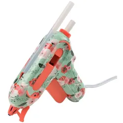 WESTCOTT Mini-Heißklebepistole 'Floral' mit Non-Stick Düse