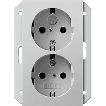 Gira Doppelsteckdose 1,5-fach Grau