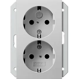 Gira Doppelsteckdose 1,5-fach Grau