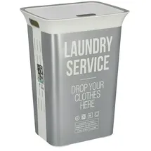 KIS Chic Wäschebox (L x B x H: 44 x 35 x 61 cm, Grau/Weiß)