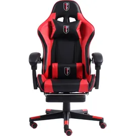 Trisens Gaming Stuhl Kunstleder Schwarz/Rot