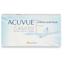 Acuvue Oasys 6er & Johnson with Hydraclear Plus (6 Linsen) Oxynate Peroxide 380 ml mit Behälter PWR:4, BC:8.4, DIA:14